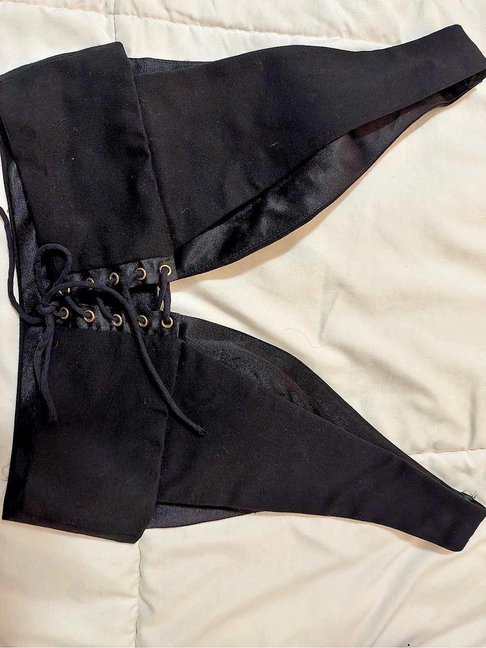 Sherri Hill Black Lace-Up Mini Dress Size 6